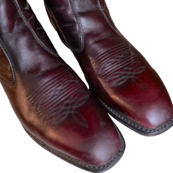 Laredo Fletcher Block Heel Cowboy Boots  Leather Men’s Size 13 SP1122 Western - Picture 14 of 16